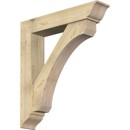 Ekena Millwork Legacy Traditional Rough Sawn Bracket w/ Offset Brace, Douglas Fir, 8"W x 40"D x 44"H BKT0806X40X44LEC01RDF